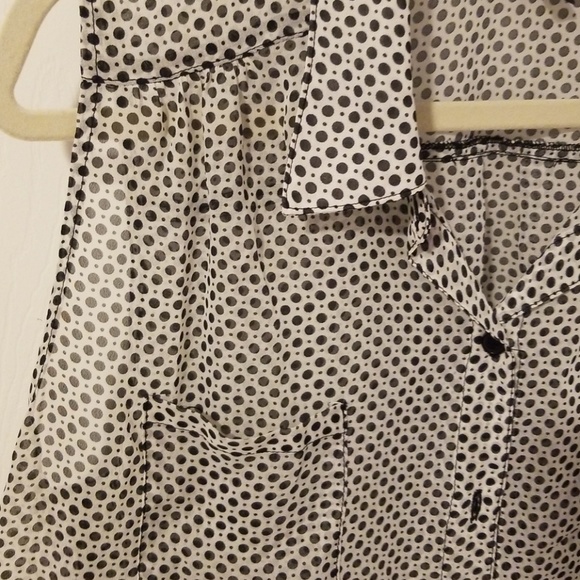 🛍 Polka Dot Sheer Button down Tank 🛍 - Picture 3 of 3